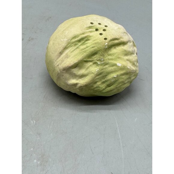 Cabbage-Shaped Ceramic Salt & Pepper Shakers Vintage Kitchen Decor 3" green READ - Picture 5 of 9